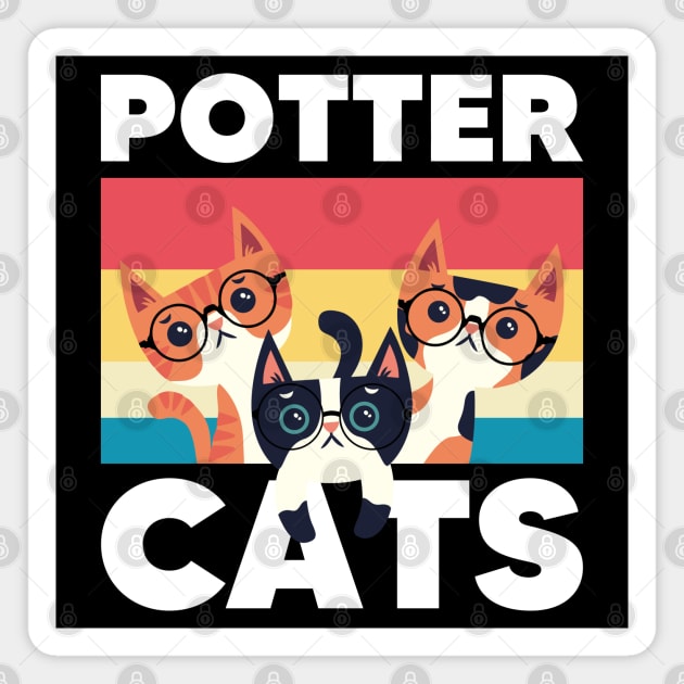 Potter Cats 9 Magnet by TarikStore